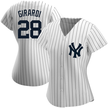 Authentic Joe Girardi Women's New York Yankees White Home Name Jersey