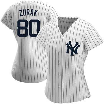 Authentic Kyle Zurak Women's New York Yankees White Home Name Jersey
