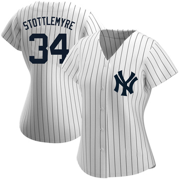 Authentic Mel Stottlemyre Women's New York Yankees White Home Name Jersey