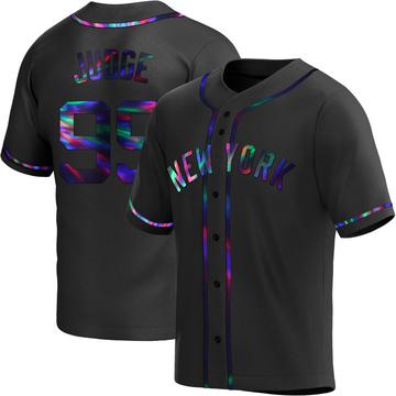Replica Aaron Judge Men's New York Yankees Black Holographic Alternate Jersey
