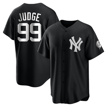 Replica Aaron Judge Men's New York Yankees White Black/ Jersey