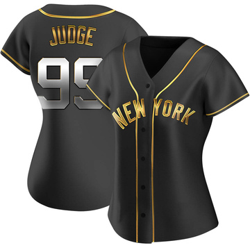 Replica Aaron Judge Women's New York Yankees Black Golden Alternate Jersey