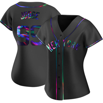 Replica Aaron Judge Women's New York Yankees Black Holographic Alternate Jersey