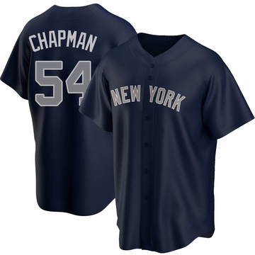 Replica Aroldis Chapman Men's New York Yankees Navy Alternate Jersey