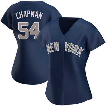 Replica Aroldis Chapman Women's New York Yankees Navy Alternate Jersey