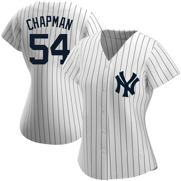 Replica Aroldis Chapman Women's New York Yankees White Home Name Jersey