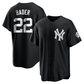 Replica Harrison Bader Men's New York Yankees White Black/ Jersey