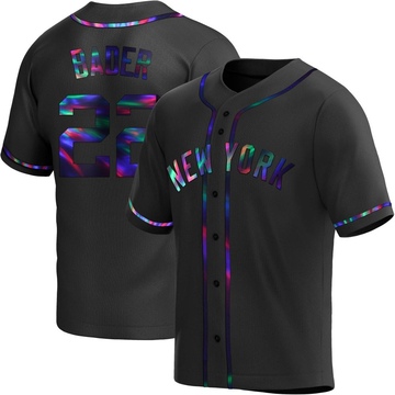 Replica Harrison Bader Youth New York Yankees Black Holographic Alternate Jersey