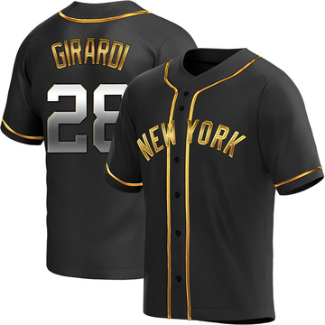 Replica Joe Girardi Men's New York Yankees Black Golden Alternate Jersey
