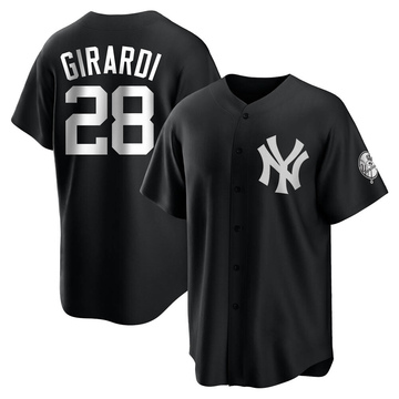 Replica Joe Girardi Men's New York Yankees White Black/ Jersey