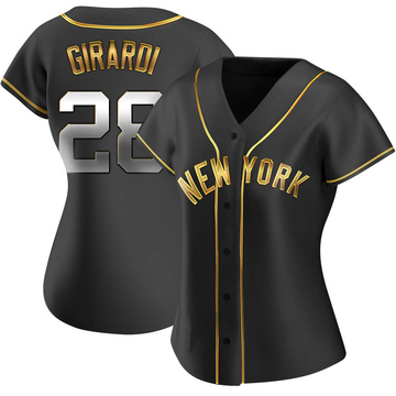 Replica Joe Girardi Women's New York Yankees Black Golden Alternate Jersey