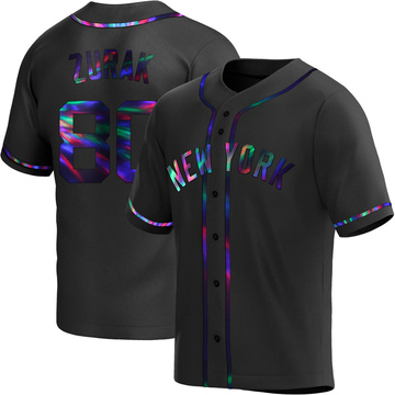 Replica Kyle Zurak Men's New York Yankees Black Holographic Alternate Jersey