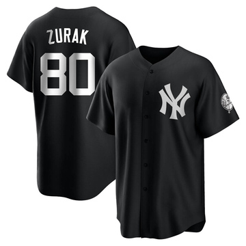 Replica Kyle Zurak Men's New York Yankees White Black/ Jersey