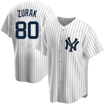 Replica Kyle Zurak Men's New York Yankees White Home Jersey