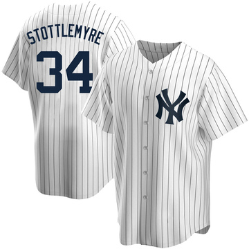 Replica Mel Stottlemyre Men's New York Yankees White Home Jersey