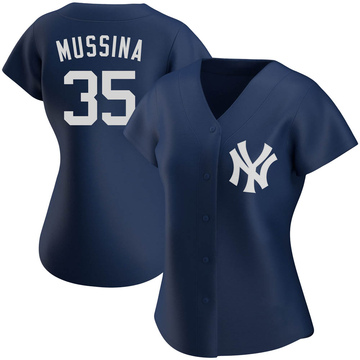 Replica Mike Mussina Women's New York Yankees Navy Alternate Team Jersey