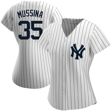 Replica Mike Mussina Women's New York Yankees White Home Name Jersey