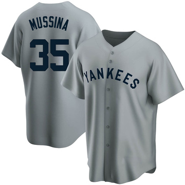 Replica Mike Mussina Youth New York Yankees Gray Road Cooperstown Collection Jersey